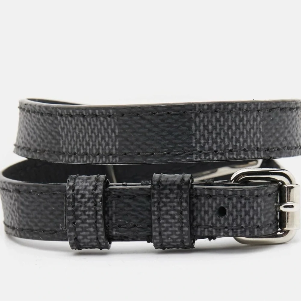 Louis Vuitton Damier Graphite Sign It Double Wrap Bracelet